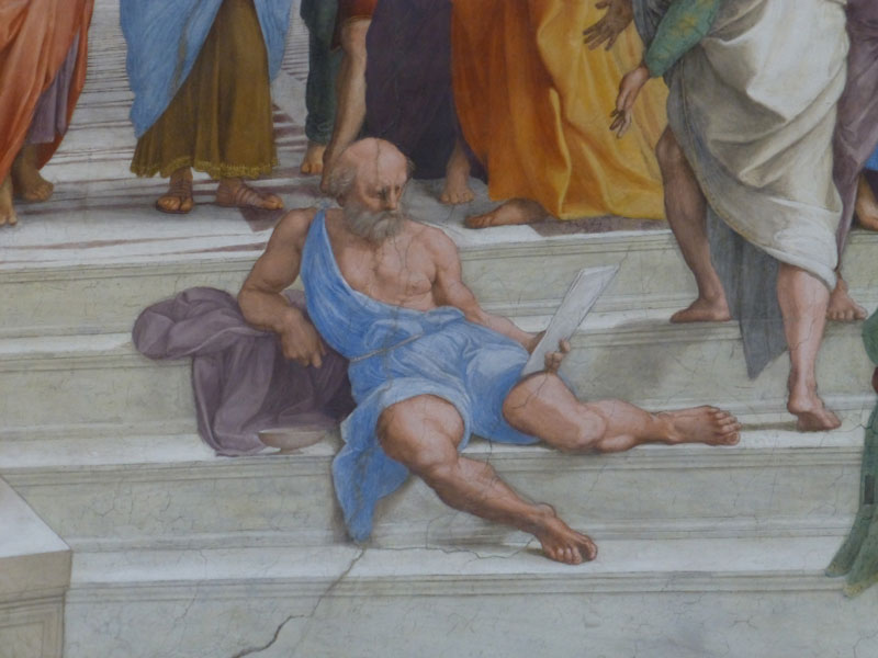 Diogene de Sinope par Raphael Musee du Vatican